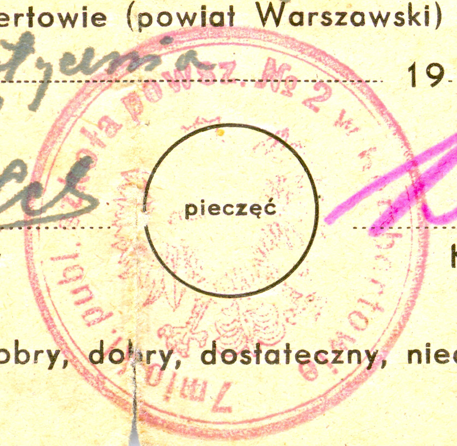 Szkoła Powszechna nr 2 w Rembertowie, rok 1945